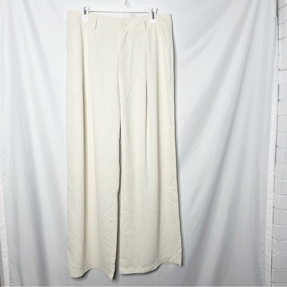 NEW with tags Cider Cream/Ivory Wide Leg Trousers - Picture 1 of 4